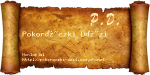 Pokoráczki Dézi névjegykártya